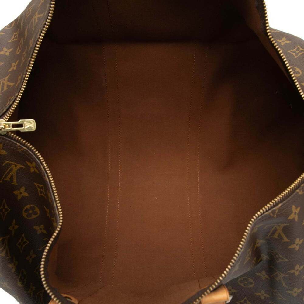 LOUIS VUITTON Brown Monogram Leather Keepall 55 Boston Bag - Picture 6 of 8